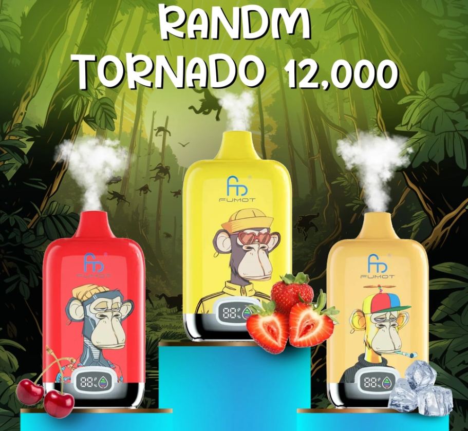 RandM Tornado 12000 Puffs Vape - mangue sur la glace : Une tempête tropicale givrée qui conquiert la France